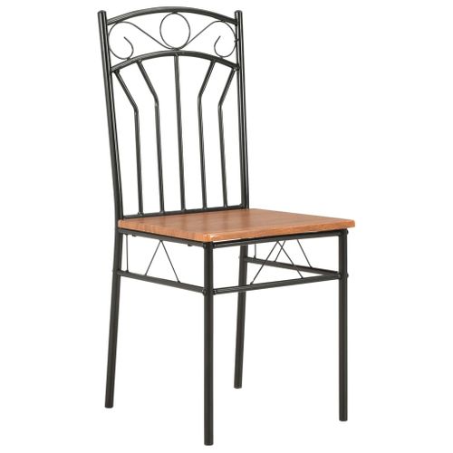 Chaises à Manger Lot De 2 Marron Mdf