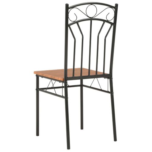 Chaises à Manger Lot De 2 Marron Mdf