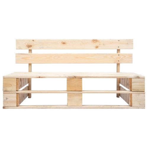 Canapé De Jardin Palette Avec Coussins Rouge Pinède