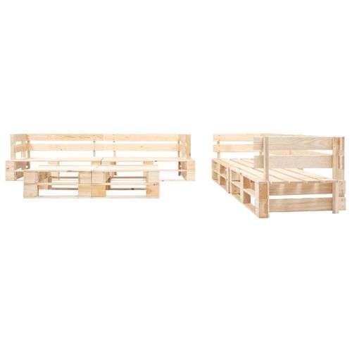 Canapés De Jardin Palette 6 PCs Avec Coussins Sable Bois