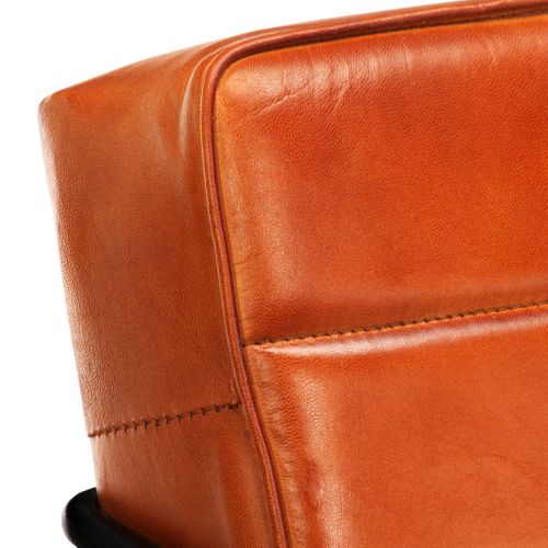 Fauteuil Brun Roux Cuir Véritable