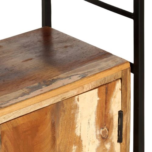 Bibliothèque 4 Niveaux 124x30x180 cm Bois Solide De Récupération