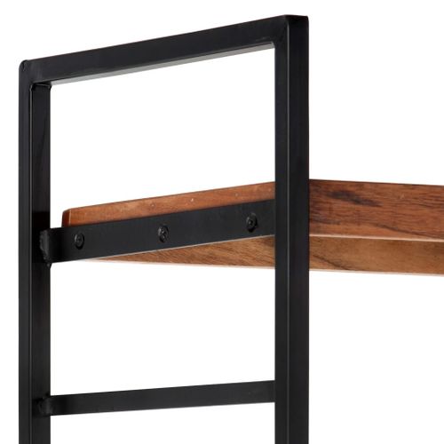 Bibliothèque À 4 Niveaux 124x30x180 Cm Bois D'acacia Massif