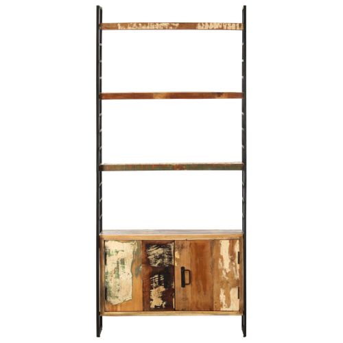 Bibliothèque 4 Niveaux 80x30x180 Cm Bois Solide De Récupération