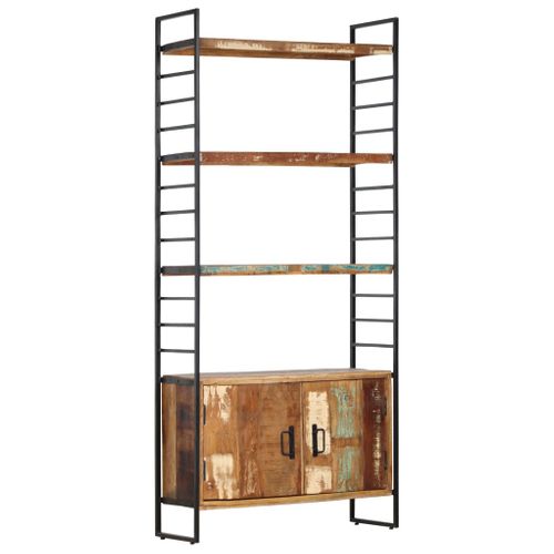Bibliothèque 4 Niveaux 80x30x180 Cm Bois Solide De Récupération