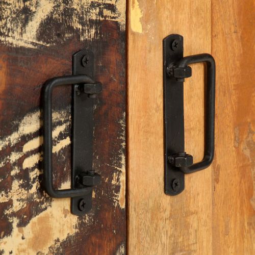 Bibliothèque 4 Niveaux 80x30x180 Cm Bois Solide De Récupération