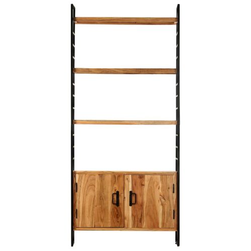 Bibliothèque à 4 Niveaux 80x30x180 Cm Bois D'acacia Massif