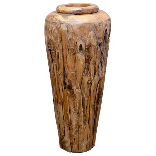Vase De Décoration 40 X 100 Cm Bois De Teck Solide