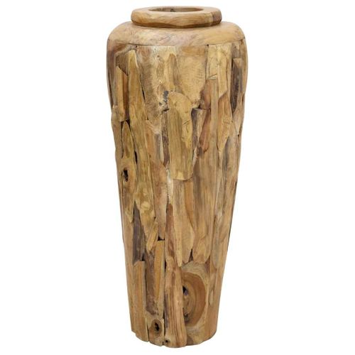 Vase De Décoration 40 X 100 Cm Bois De Teck Solide