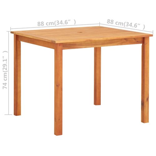 Table De Jardin 88x88x74 Cm Bois D'acacia Massif