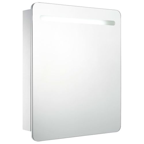 Armoire De Salle De Bain à Miroir LED 68x9x80 Cm