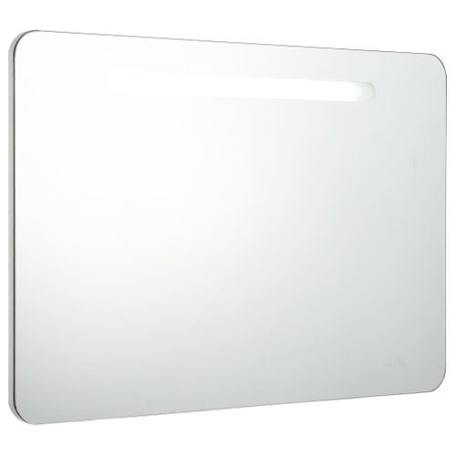 Armoire De Salle De Bain à Miroir LED 80x9,5x55 Cm