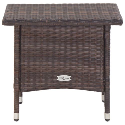 Table à Thé Marron 50x50x47 Cm Résine Tressée