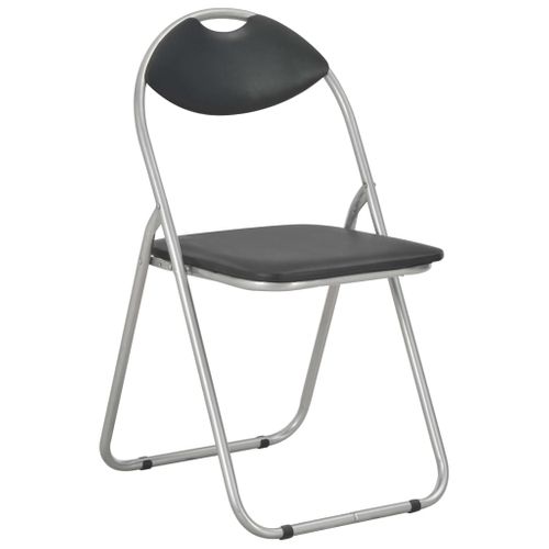 Chaises Pliantes à Manger Lot De 4 Noir Simili