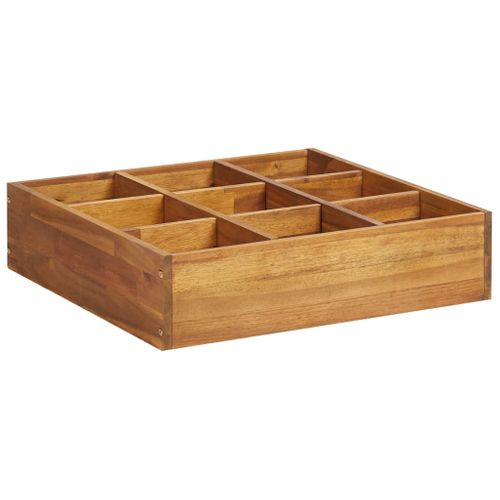 Jardinièrede Jardin à Herbes Bois D'acacia Massif 60x60x15 Cm