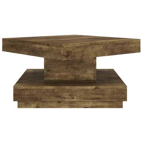 Table Basse Marron Foncé 60x60x35 Cm Mdf