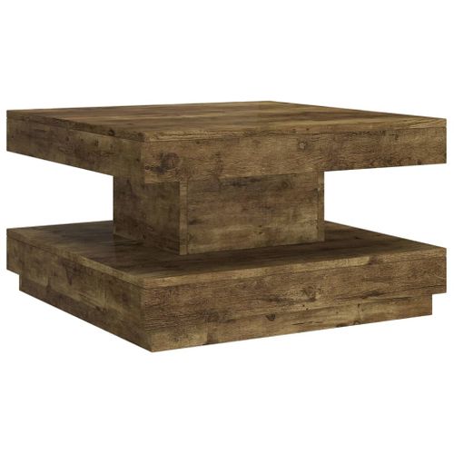 Table Basse Marron Foncé 60x60x35 Cm Mdf