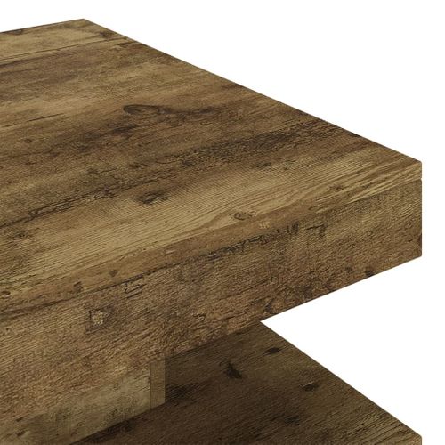 Table Basse Marron Foncé 60x60x35 Cm Mdf