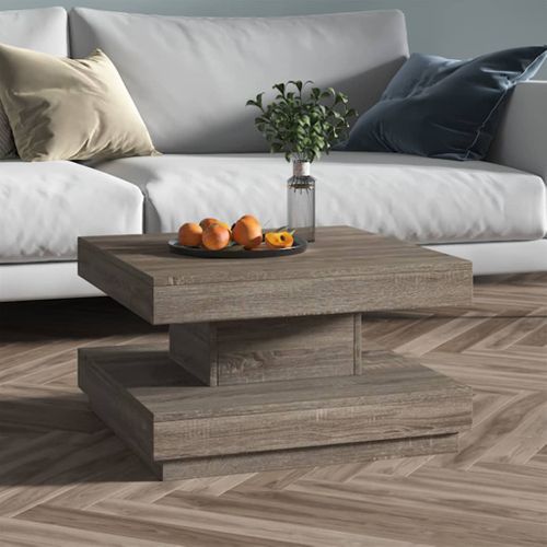 Table Basse Gris 60x60x35 Cm Mdf