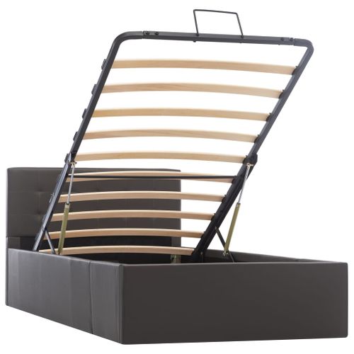 Cadre De Lit à Rangement Hydraulique Sans Matelas 100x200 Cm