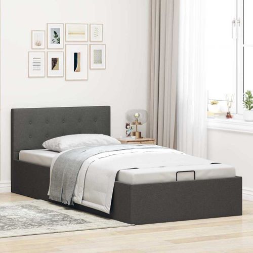 Cadre De Lit à Rangement Hydraulique Sans Matelas 100x200 Cm