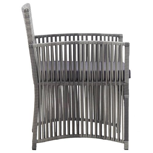 Fauteuils De Jardin Coussins Lot De 2 Anthracite Résine Tressée