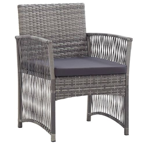 Fauteuils De Jardin Coussins Lot De 2 Anthracite Résine Tressée
