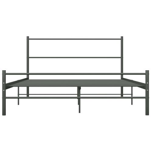 Cadre De Lit Sans Matelas Gris Métal 120x200 Cm