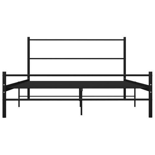 Cadre De Lit Sans Matelas Noir Métal 120x200 Cm