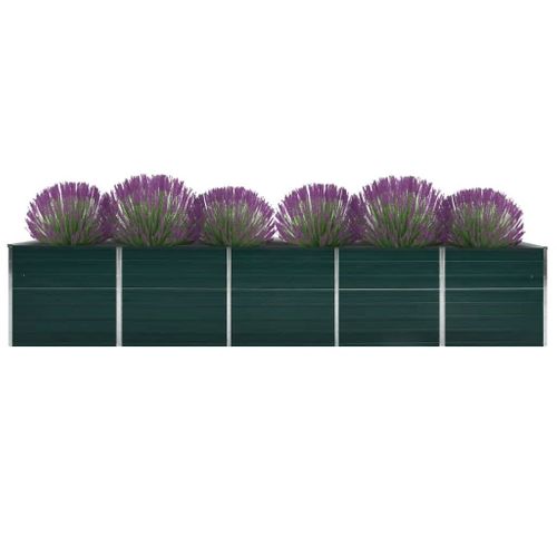 Jardinière De Jardin Acier Galvanisé 400x80x77 Cm Vert
