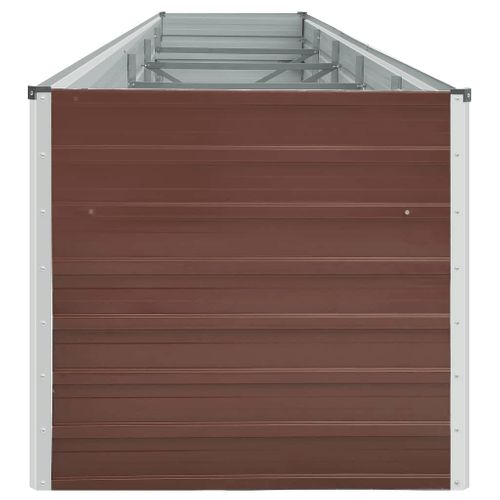 Jardinière De Jardin Acier Galvanisé 400x80x77 Cm Marron