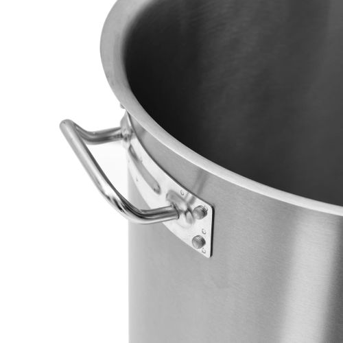 Marmite Inox 50 L 40x40 Cm Avec Couvercle Et Poignées Induction Gaz