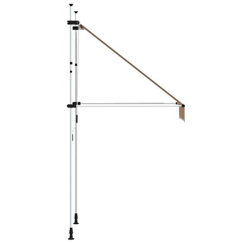 Auvent Rétractable Manuel 100 Cm Rayures Jaunes Et Bleues