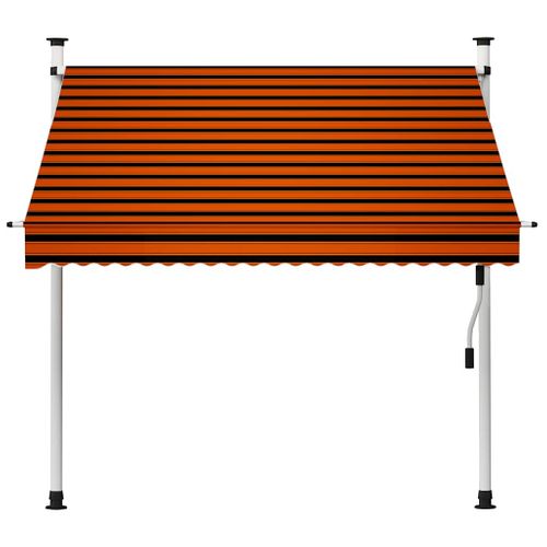 Auvent Manuel Rétractable 200 Cm Orange Et Marron