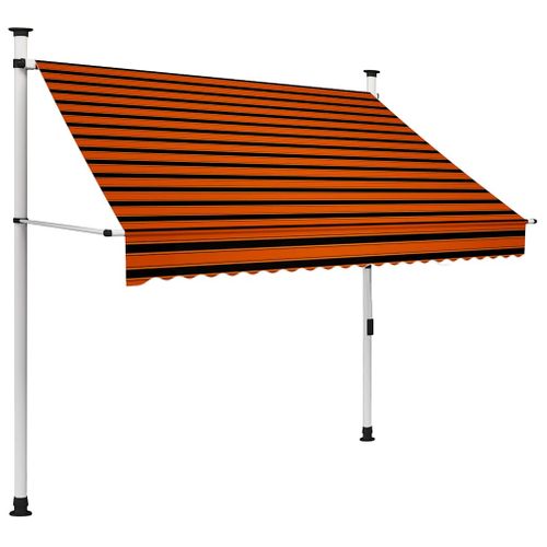 Auvent Manuel Rétractable 200 Cm Orange Et Marron