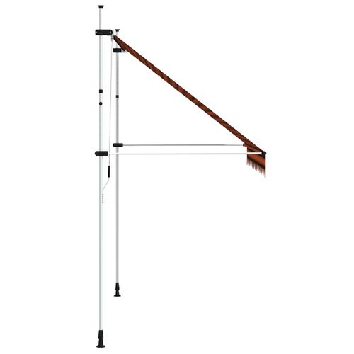 Auvent Manuel Rétractable 250 Cm Orange Et Marron