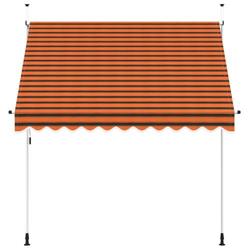 Auvent Manuel Rétractable 250 Cm Orange Et Marron