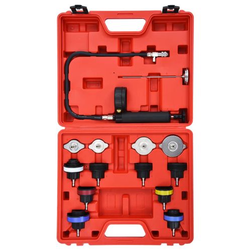 Testeur De Pression Pour Refroidissement Radiateur 14 Pièces Rouge Avec Valise