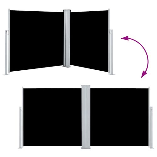 Auvent Latéral Rétractable Noir 100 X 600 Cm