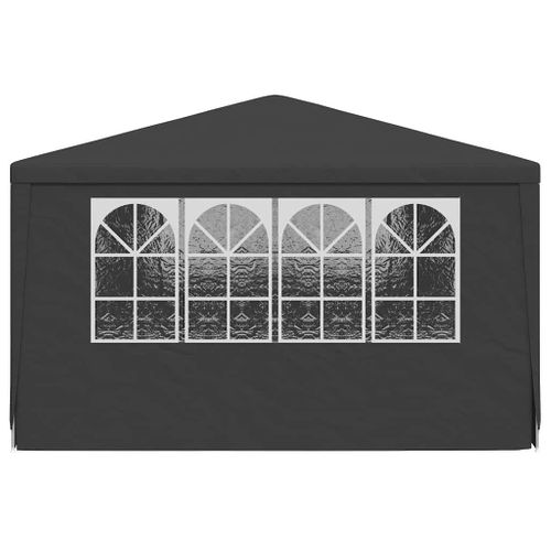 Tente De Réception Et Parois Latérales 4x6 M Anthracite 90 G/m²