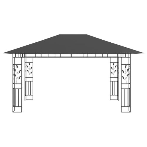 Belvédère Avec Moustiquaire 4x3x2,73 M Anthracite 180 G/m²