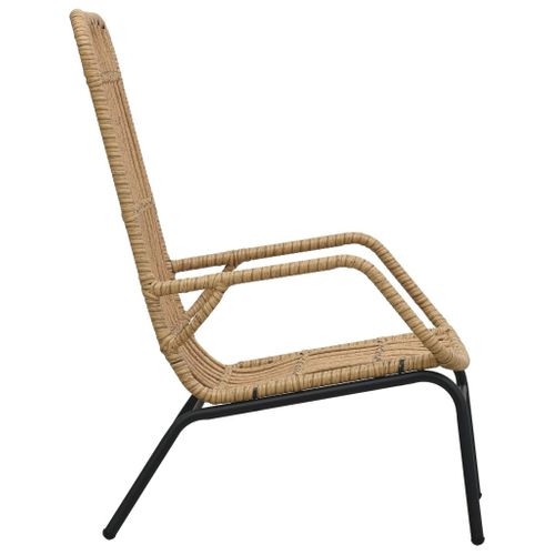 Chaise De Jardin Résine Tressée Marron Clair