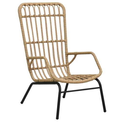 Chaise De Jardin Résine Tressée Marron Clair