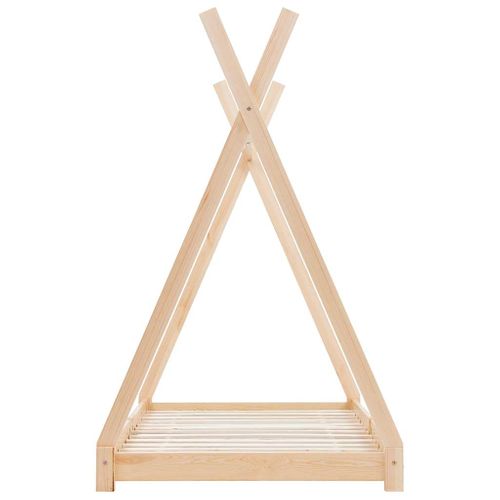 Lit Tipi enfant Bois De Pin Massif 70x140 Cm