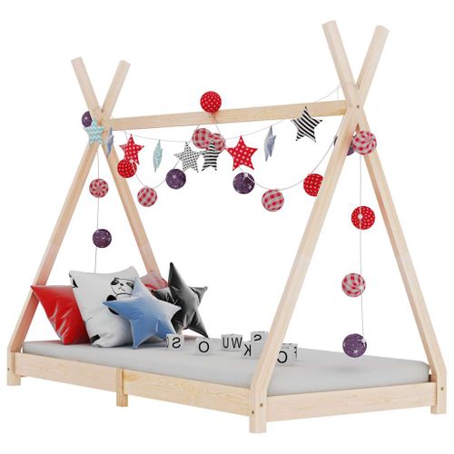 Lit Tipi enfant Bois De Pin Massif 70x140 Cm