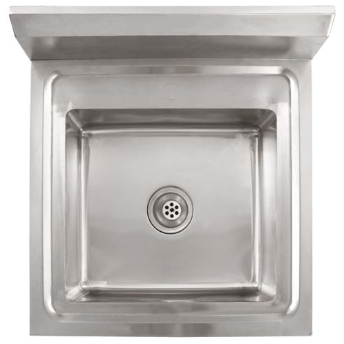 Évier De Cuisine Inox 1 Bac Avec Dosseret 60x60x98 Cm Et Accessoires