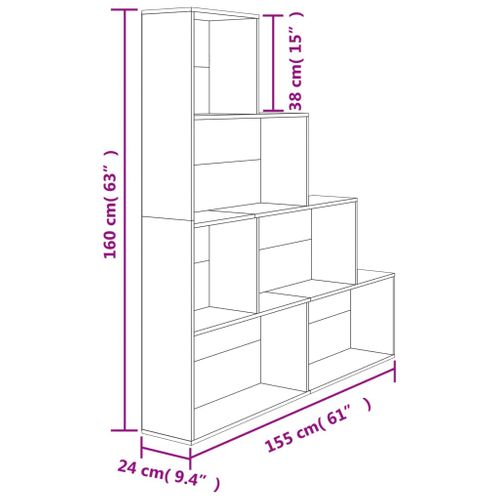 Bibliothèque/séparateur De Pièce Chêne Sonoma Bois Contreplaqué