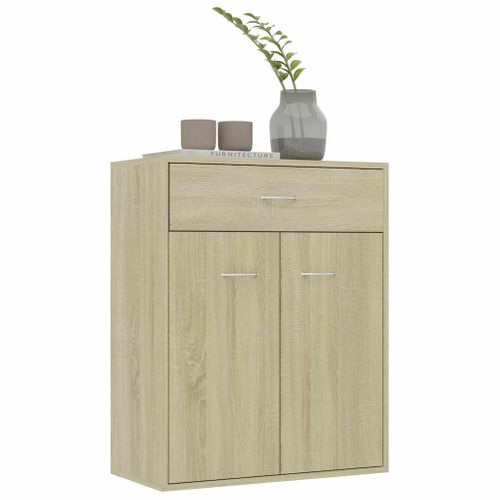 Buffet Chêne Sonoma 60x30x75 Cm Bois Contreplaqué