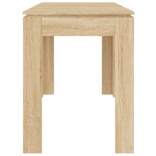 Table à Manger Chêne Sonoma 120x60x76 Cm Bois Contreplaqué