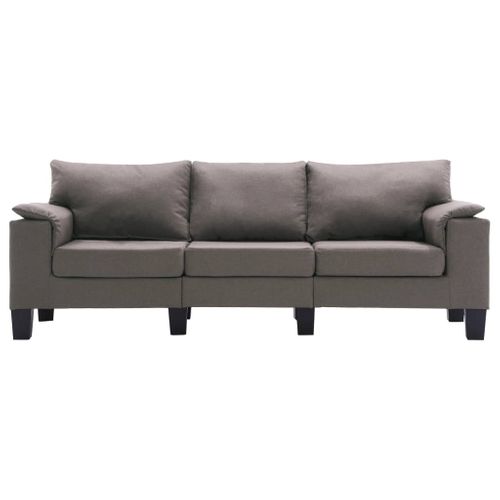 Canapé À 3 Places Taupe Tissu